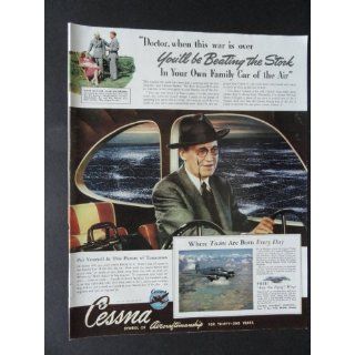 Cessna airplane, full page print ad. 10 1/2 x 13 1/2