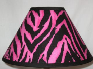 Hot Pink and Black Zebra Lamp Shade