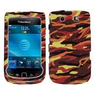 Camo/Yellow Phone Protector Cover for RIM BlackBerry 9800