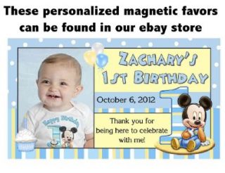 Baby Mickey Mouse 1st Birthday Invitations Design