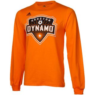 Adidas Houston Dynamo Team Logo Long Sleeve T Shirt Orange M
