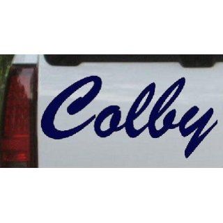 Navy 34in X 16.2in    Colby Names Car Window Wall Laptop Decal Sticker
