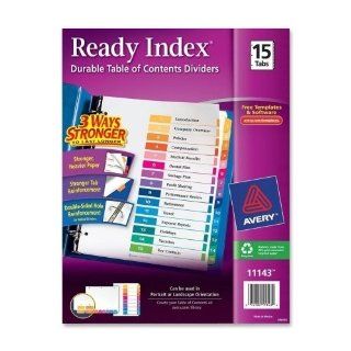 Avery Consumer Products Ready Index Dividers,1 15 Tab,3HP