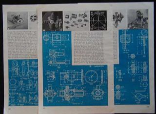 Model Gas Engine 4 Cycle High Speed 1946 How to Build Plans Aluminum