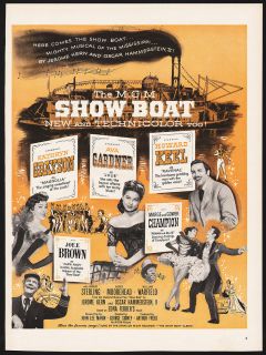  Ad Show Boat Movie with Kathryn Grayson Ava Gardner Howard Keel