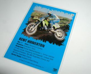 Kent Howerton Husqvarna Suzuki Kawasaki Motocross Card