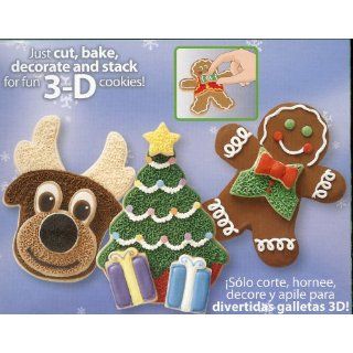 Wilton Cookie Cutters 3D Stackable Holiday Deer, Tree