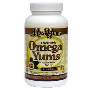Maxi Omega Yums natural lemon flavor 100 caps Bottle