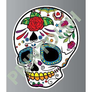 Sugar skull 7 2 sticker vinyl decal 3 x 2.4 Everything