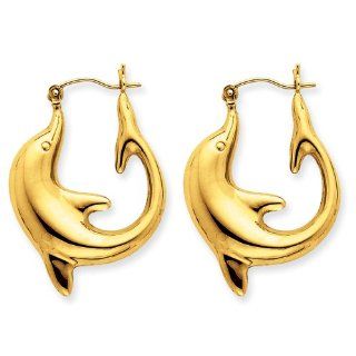 10k Yellow Gold Dolphin Earrings 2.77 gr. Real Goldia