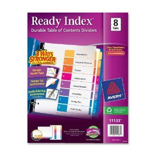Avery Ready Index Table of Contents Dividers, 8 Tab Set