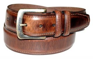 Columbia Mens 40mm Oil Tan Leather Edge Belt,Brown,32