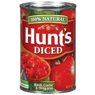 Hunts Diced Tomatoes Basil Garlic And Oregano, 14.5 Ounce Units (Pack