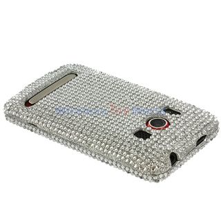 Silver Bling Case Cover for HTC Sprint EVO 4G Phone