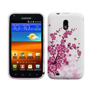 Pink Flowers WhiteSilicon Soft Gel Skin Case Cover for