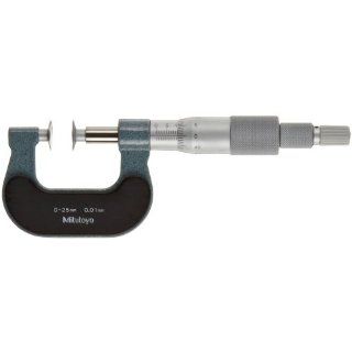 Mitutoyo 169 101 Paper Thickness Micrometer, Ratchet Stop, 0 25mm
