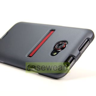 Gunmetal Grey Rubberized Hard Case Cover for HTC EVO 4G LTE One Sprint