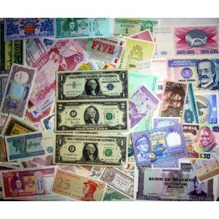 103 Different Collectible US and Foreign Currency Bank