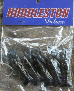 Huddleston Deluxe Pre Rigged Huddle Bug 5 per pack  BLACK/BLUE HAND