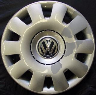 01 11 Volkswagen Jetta Golf 15 61538 Hubcap 10 Slot Wheel Cover