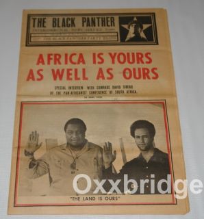David Sibeko Malcolm x Black Panther Party Newspaper George Jackson