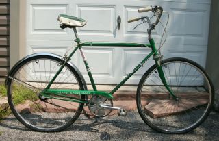 1962 Huffy Raleigh Sportsman Bicycle Araya Rims 26 Wheels 3 Speed Vtg