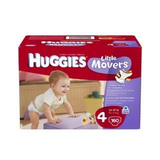 Huggies Little Movers Diapers Economy Plus Size 4 160 Count