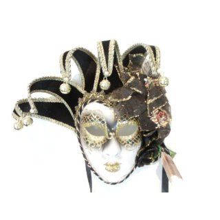 Black Flower Jolly Fiori Venetian Masquerade Mask Home