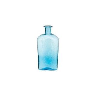 Turquoise Blue Recycled Glass Vase (flask design) Home
