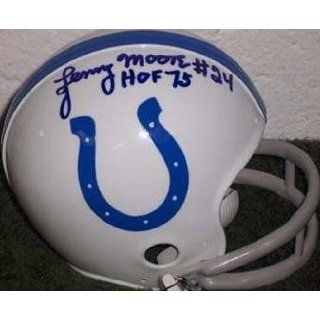 Signed Lenny Moore Mini Helmet   Indianapolis Sports