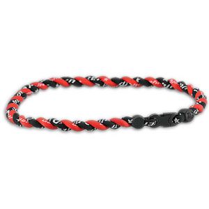 Phiten Tornado Titanium Necklace   Baseball   Accessories   Black/Red