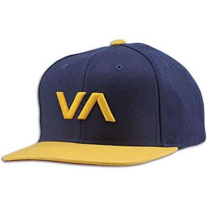 RVCA Starter Snapback Cap   Mens   Skate   Clothing   Navy/Mustard
