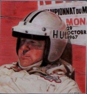 Denny Hulme Portrait at Monaco Print of My Original Motor Racing Art
