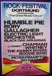 Humble Pie Frampton Germany Concert Poster 1974