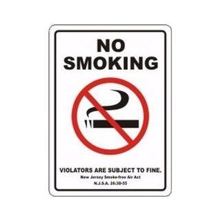 NO SMOKING VIOLATORS ARE SUBJECT TO FINE NEW JERSEY SMOKE