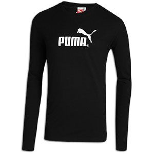 PUMA #1 Logo Long Sleeve T Shirt   Mens   Casual   Clothing   Black