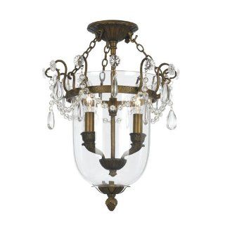 Crystorama Lighting 5711 ab Semi flush Mount Accented With