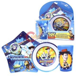 Toy Story Buzz Woody Kids Dining Dinner Ware Plate Bowl Thumbler 3pc