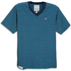 LRG Meadow Rock V Neck S/S   Mens   Casual   Clothing   Navy Stripe