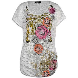 Southpole Plus Size Burn Out Rose Print Fashion   Womens   Casual