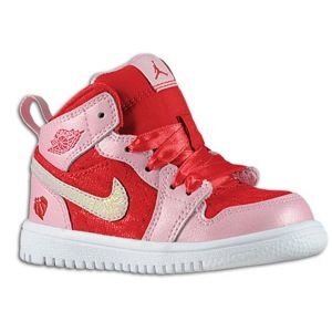 Jordan AJ1 Mid   Boys Toddler   Basketball   Shoes   Ion Pink/Gym Red