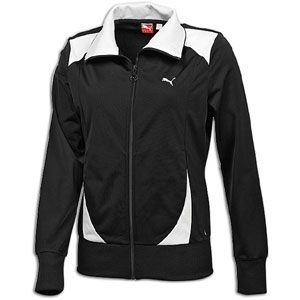 PUMA Poly Track Jacket   Womens   Casual   Clothing   Black/White