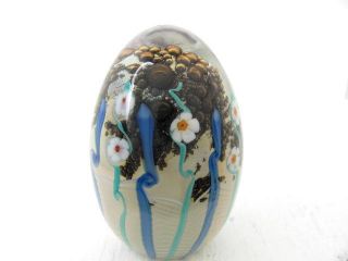 Vintage Grant Randolph Studio Paperweight Glass Hummingbird Egg