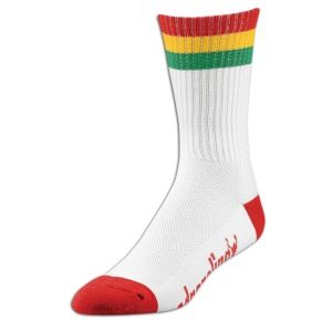Adrenaline Lacrosse Rasta 3 Stripe Lacrosse Sock   Mens   White/Red
