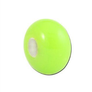 10mm Green Rondelle Glass Beads   Large Hole Jewelry 