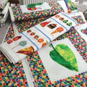 yd Patchwork Fabric Very Hungry Caterpillar Food FQ