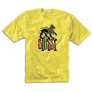 Stussy Reggae Lion T Shirt   Mens   Skate   Clothing   Yellow/Black