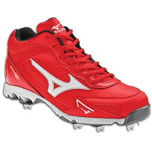 Mizuno 9 Spike Vintage G6 Mid   Mens   Baseball   Shoes   Red/White