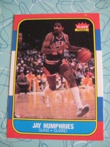 Jay Humphries Suns Fleer Card 1986 49 Excellent