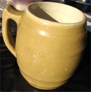  Pottery Co Stoneware Barrel Mug 16 Beige Taupe Tan Huntingburg Indiana